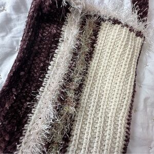 Chunky Crocheted Boho Purse with Textured Stripes